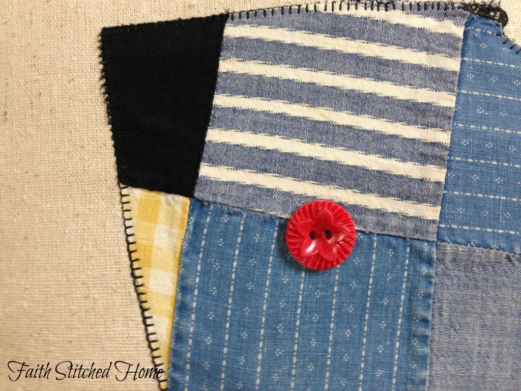 Georgia state patchwork and bakelite button