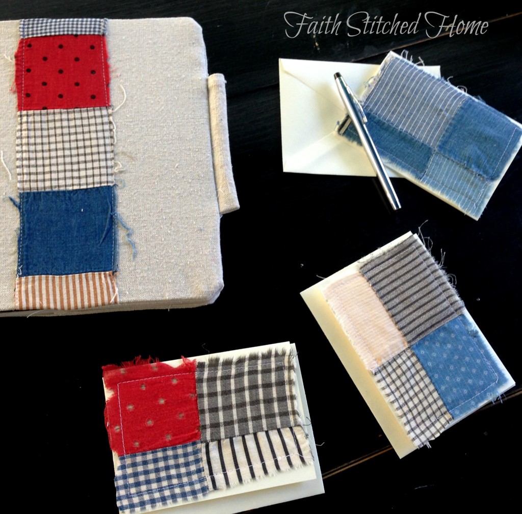 Patchwork greeting cards with notebook cover