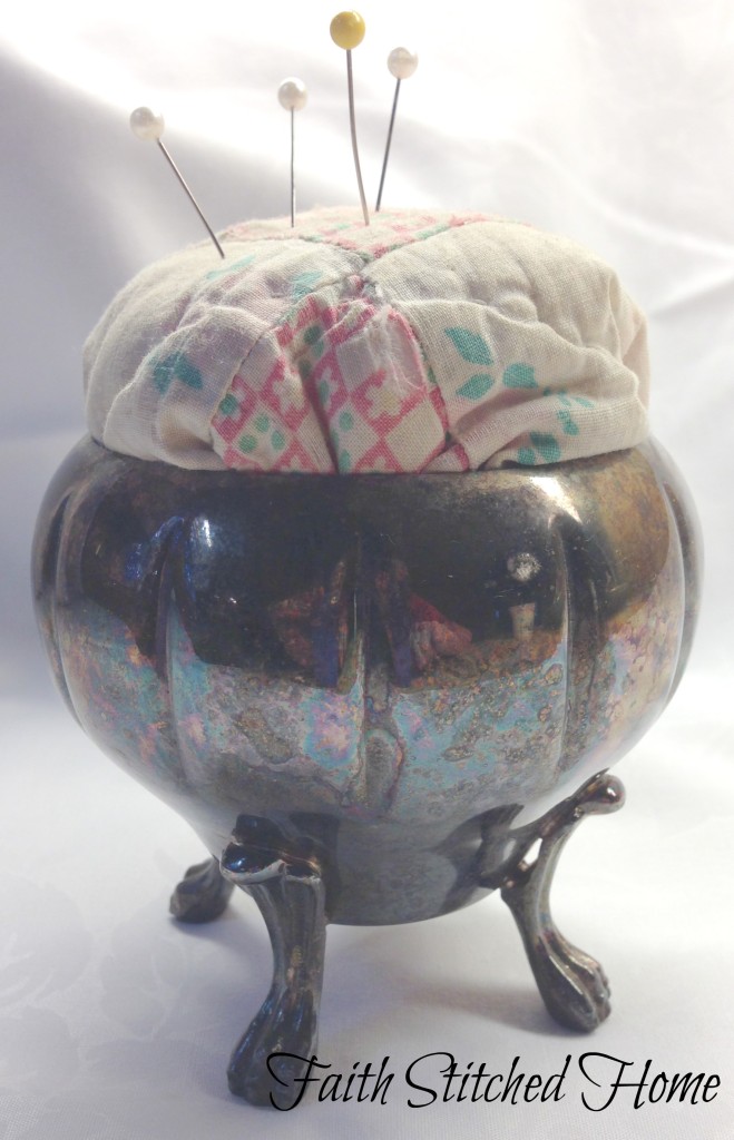 Vintage quilt pincushion