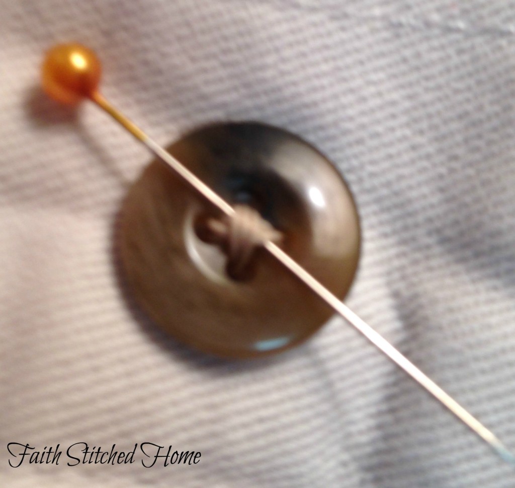 How to sew on a button - step 5