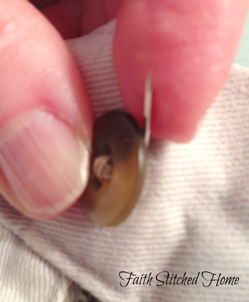 How to sew on a button - step 6