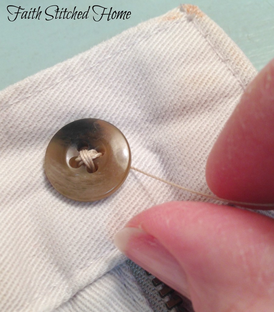 How to sew on a button - step 7