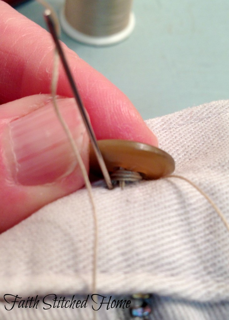 How to sew on a button - step 8